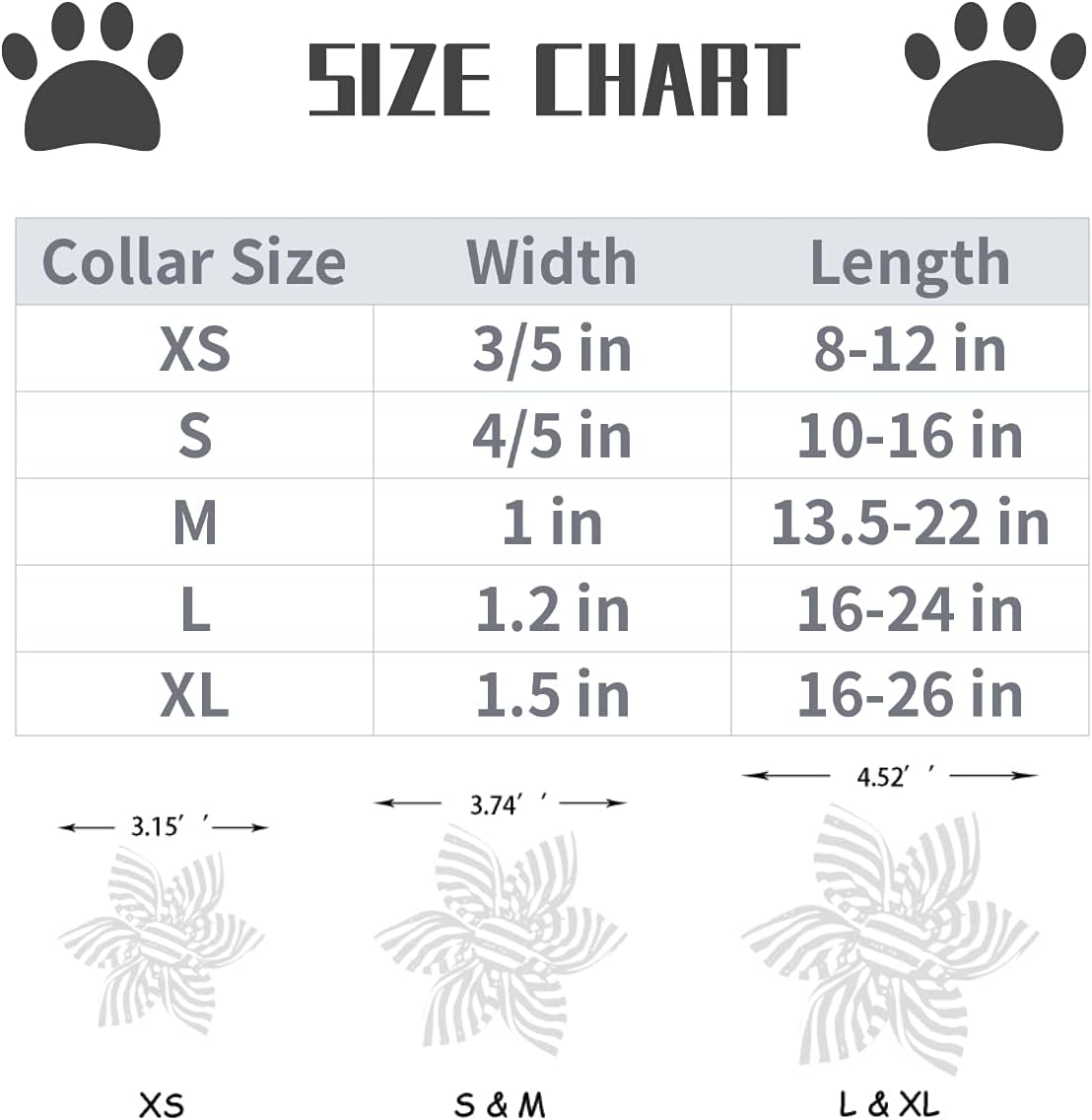 Lionet Paws Christmas Dog Collar with Flower, Dog Flower Collar with Metal Buckle for Dogs, Adjustable Comfortable Dog Collar Girl Gift, XL, Neck 16-26 in