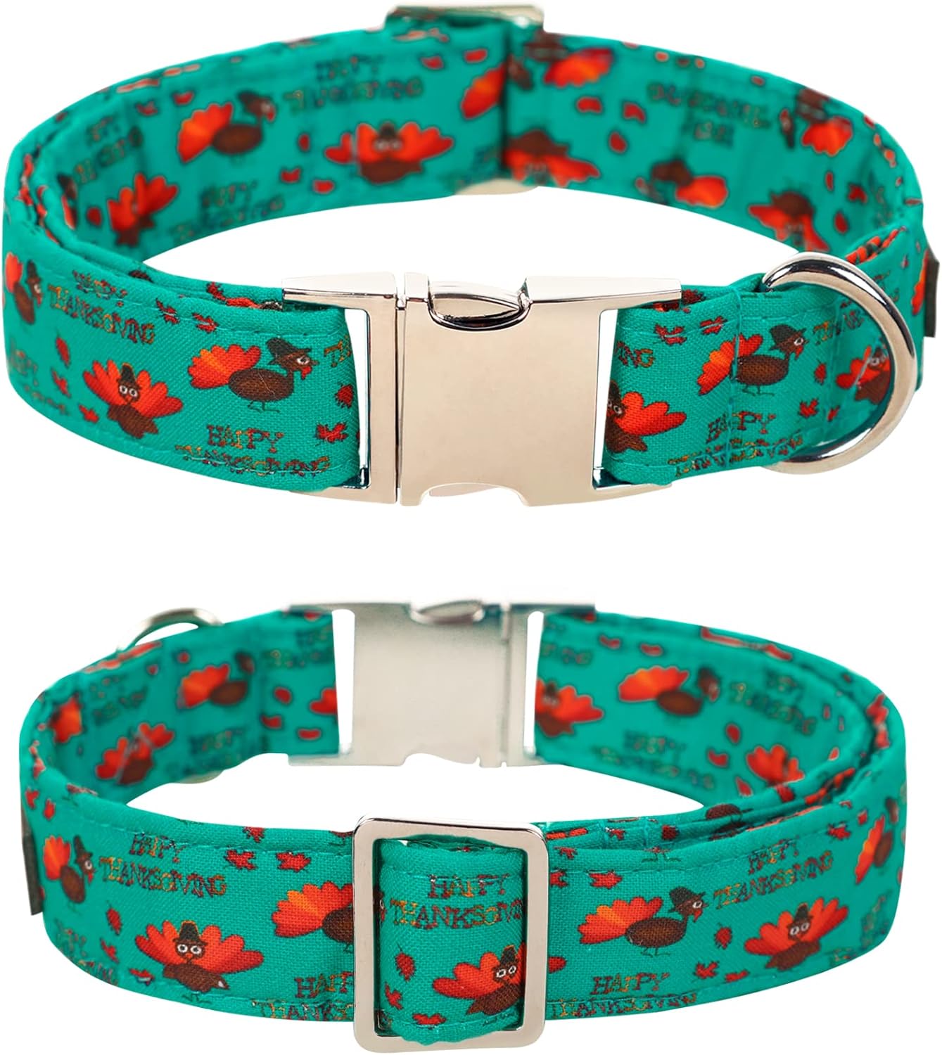 Lionet Paws Thanksgiving Day Dog Collar with Bowtie, Dog Sailor Bow Collar with Metal Buckle for Dogs and Cats, Adjustable Comfortable Dog Collar Girl Gift, S, Neck 10-16 in