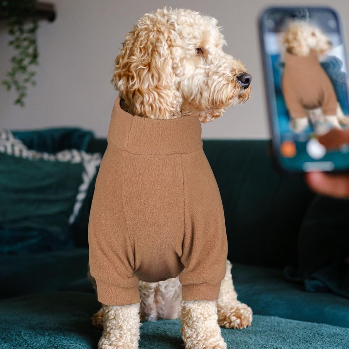 3 Pack Dog Sweaters for Large Dogs, Fleece Dog Sweater Large Pet Clothes Turtleneck Soft Warm Pet Sweatshirt Boy Girl(Gray+Blue+Coffee,L)