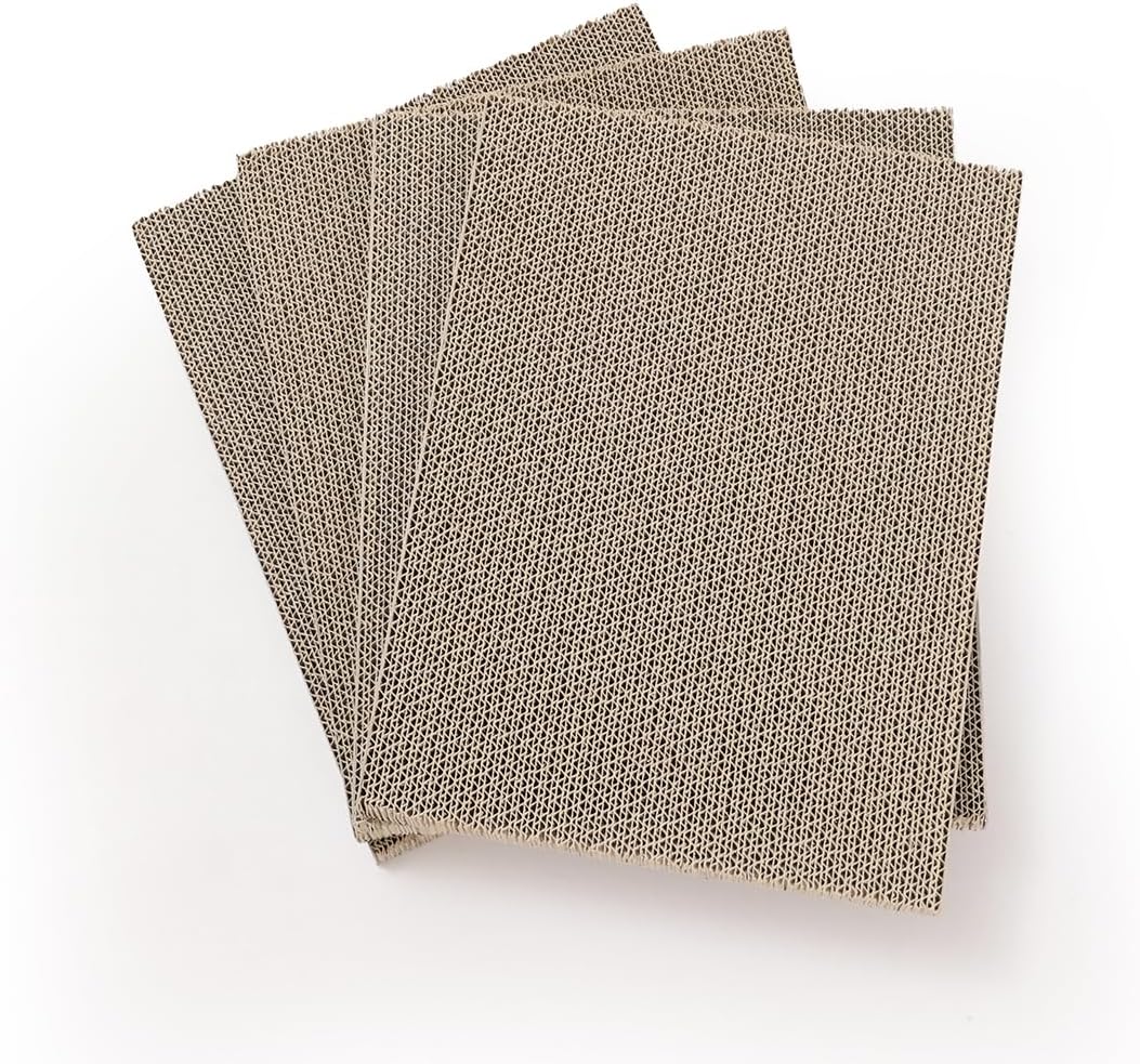 HIDE & SCRATCH Cat Scratcher Pad Pack; Cat Scratch Pad Refills for Hide & Scratch Scratcher Box (4 Count)