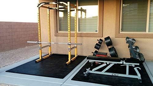 American Floor Mats - Heavy Duty Stall Tiles - Stable/Horse Tiles - Thick, Durable Rubber Flooring Solid Black 10' x 16' Set 3/8" Thick (40 Tiles Total)