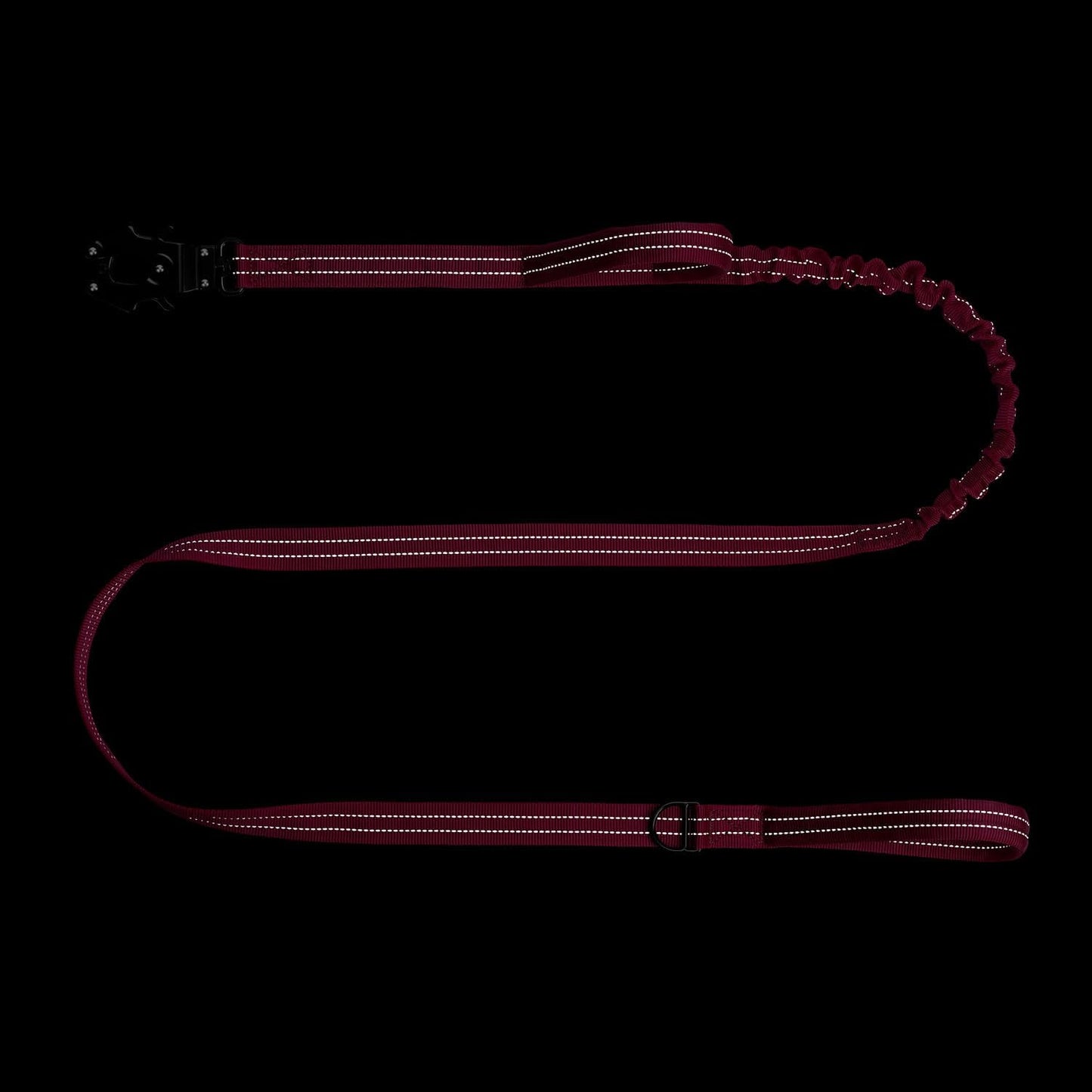 ICEFANG Tactical Dog Leash,K9 Training Walking Bungee Lead with 2 Control Handle,Heavy Duty Quick Release Metal Clasp,for Medium Large Breed (Reflective Pink, 6 FT)