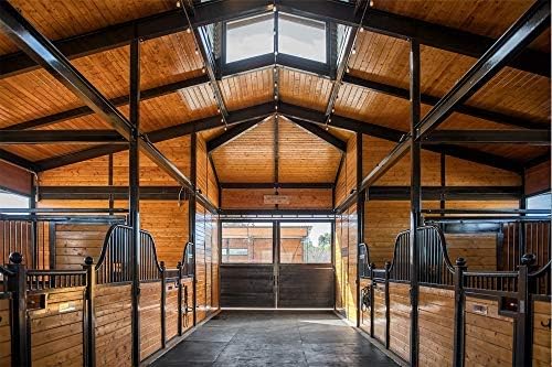 American Floor Tiles - Heavy Duty Stall Tiles - Stable/Horse Tiles - Thick, Durable Rubber Flooring Solid Black 10' x 16' Set 1/2" Thick (40 Tiles Total)