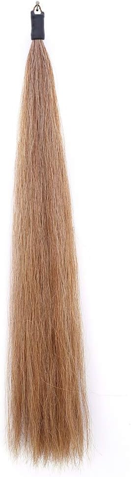 Horse Tail Extensions with Braided Horsehair Loop, Blunt Cut Bottom, 34-36 inches Long and 1 lb Weight (Mixed Brown)