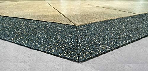 American Floor Mats - Extreme Rubber Gym Tiles - 1 Inch Thick Colorful Rubber Gym Tiles - Superior Shock and Sound Absorbing Tiles - 35% Gold/Grey/White 10 Tile Pack (Covers 40 Sq Ft)