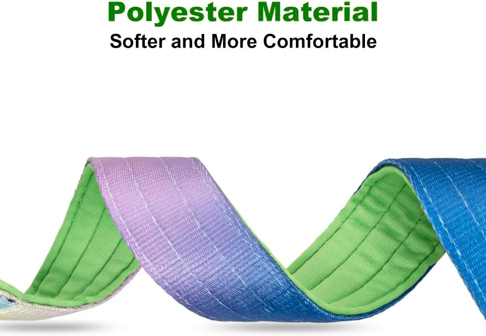 TSPRO Premium Dog Collars Tactical Dog Collar with Handle and Heavy Duty Quick-Release Metal Buckle Durable Thick and Adjustable for Medium to Large Dogs (Cyan Gradient M)