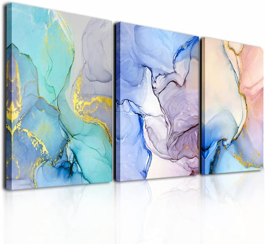 Abstract Wall Decor For Living Room Large Size Canvas Wall Art Paintings For Bedroom Colorful Color Abstract Wall Artworks Pictures For Office Decor Bathroom Home Decorations Art 3 Piece 20x28