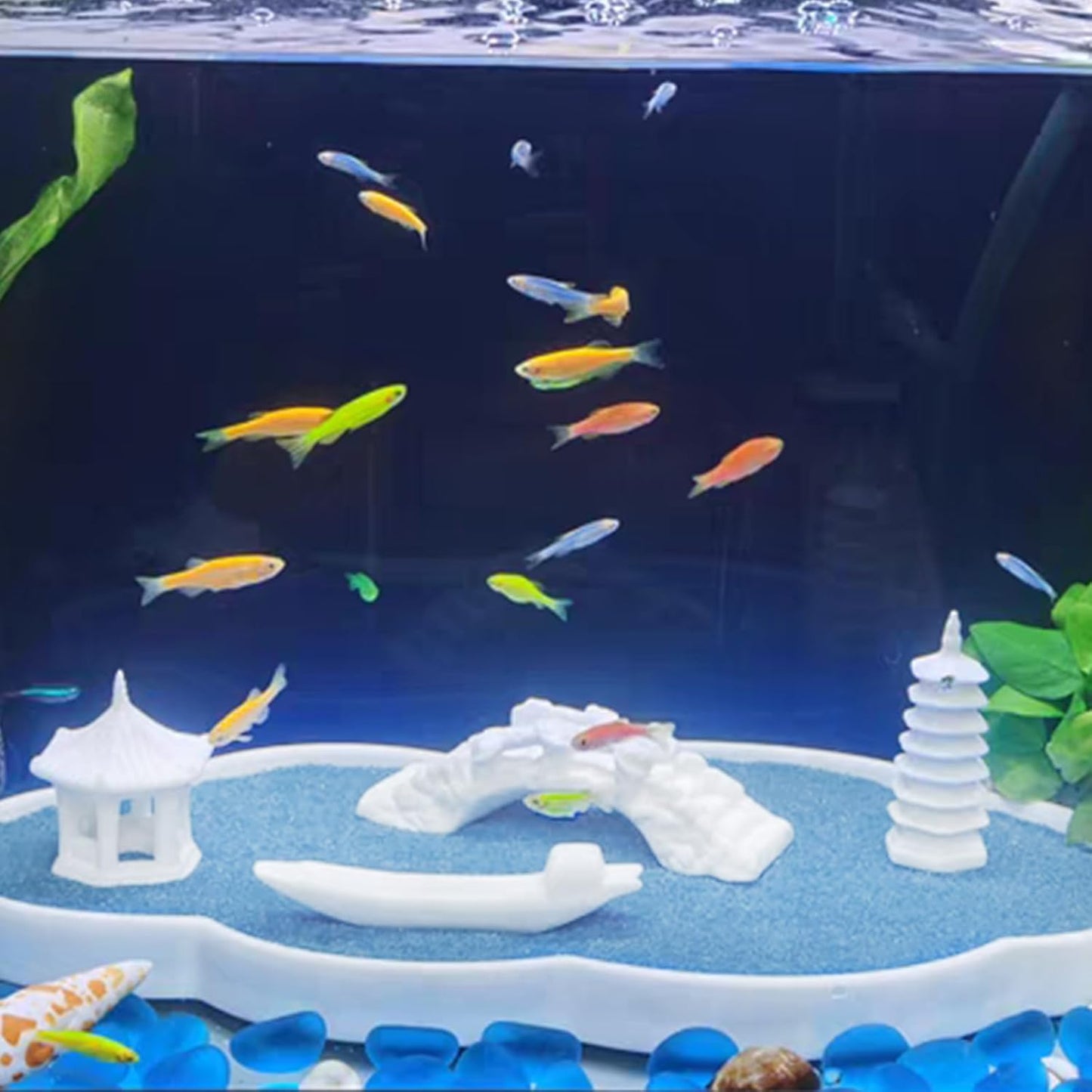 10 lbs Blue Sand Aquarium Substrate, 0.4-0.8 mm Decorative Sand for Aquarium, Fish Tank, Paintings, Candle, Vase, Wedding Ceremony, Arts Crafts and Bowl Fillers