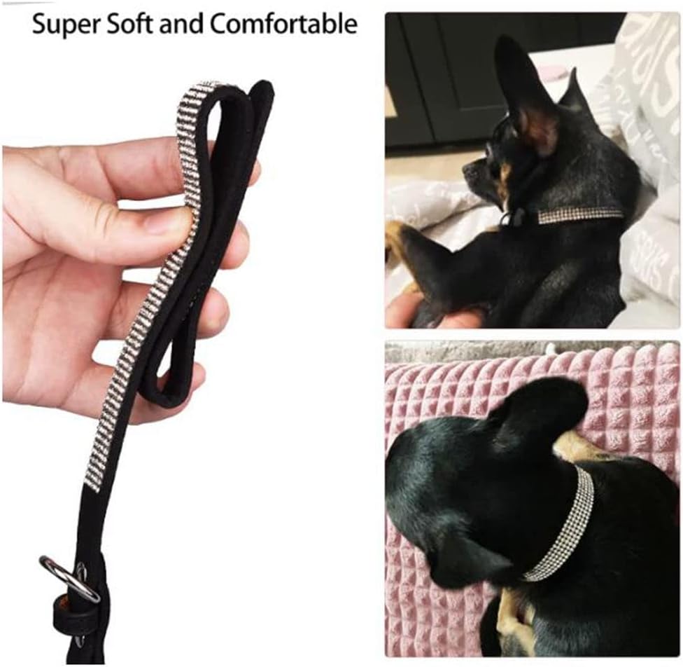 Rhinestone Dog Collar for Small Dogs, Bling Diamond Fancy Crystal Glitter Pretty Jewel Pet Puppy Collars for XXS XS Small Medium Large Breed Girl Dogs Female Cats Kitten, Colorful Red XXSmall