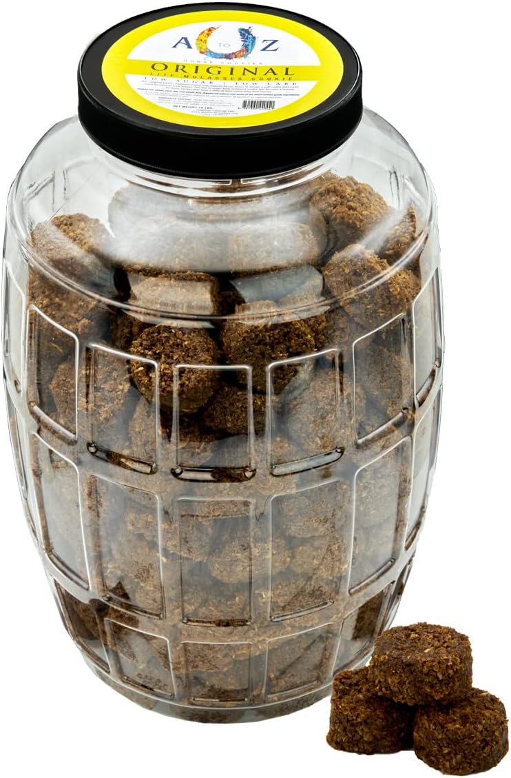 Horse Treats, Original Flavor, A Softer Cookie/Pill Popper Made w/Lite Molasses, Low Carb/Sugar, Wheat, Corn, Soy & Alfalfa Free. All Natural Ingredients, 15 lb