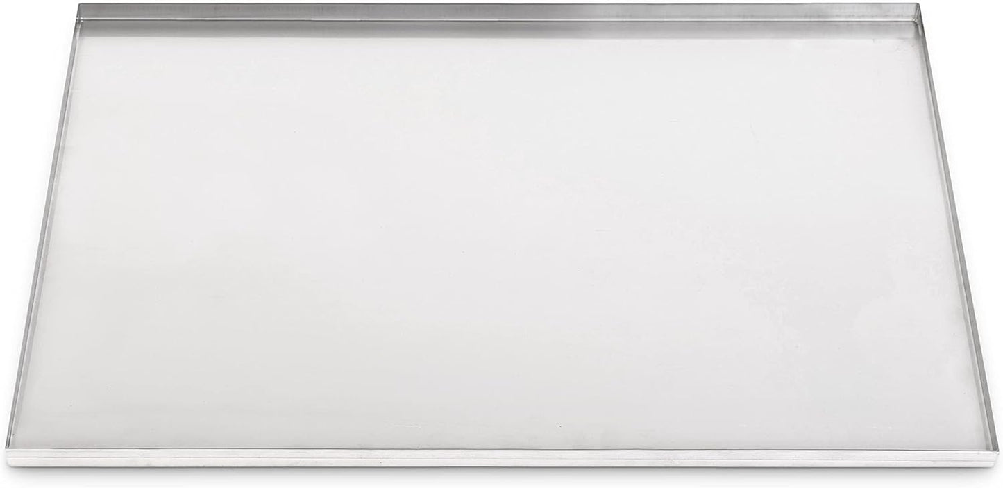 35" x 21.63" Metal Replacement Dog Crate Pan Chew Proof Crack Proof Pet Kennel Tray Central Dog Training Crate Pan Pet Supplies, Stainless Steel, 1" H