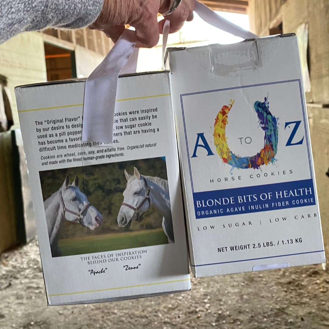 Horse Treats, Blonde Bits of Health, Low Carb/Sugar, A Softer Cookie, Wheat, Corn, Soy & Alfalfa Free, Made with Cinnamon & Agave, All Natural Ingredients, 2.5 lb