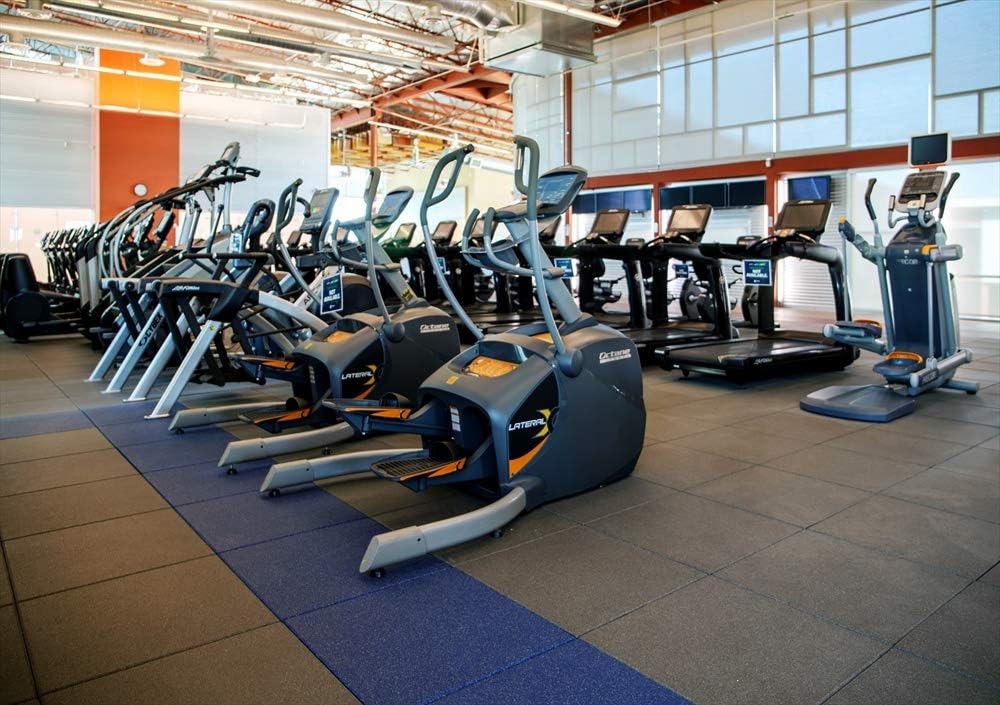 American Floor Mats - Extreme Rubber Gym Tiles - 1 Inch Thick Colorful Rubber Gym Tiles - Superior Shock and Sound Absorbing Tiles - 10% Red 10 Tile Pack (Covers 40 Sq Ft)