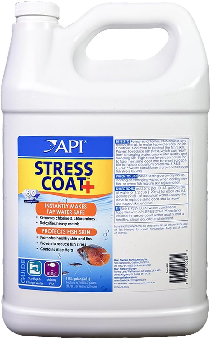 API STRESS COAT Aquarium Water Conditioner 1-Gallon Bottle, Model Number: 317163100851