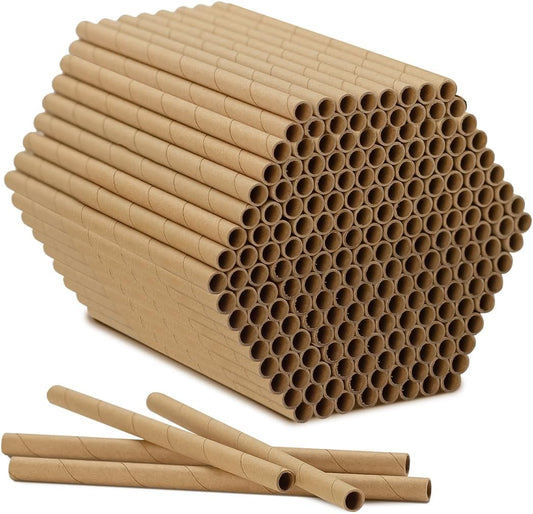 200pcs Cardboard Bee House Nesting Tubes - 6" Long X 5/16" Diameter Tube for Mason Solitary Bees - for Filling Insect Hotels and Bug Houses