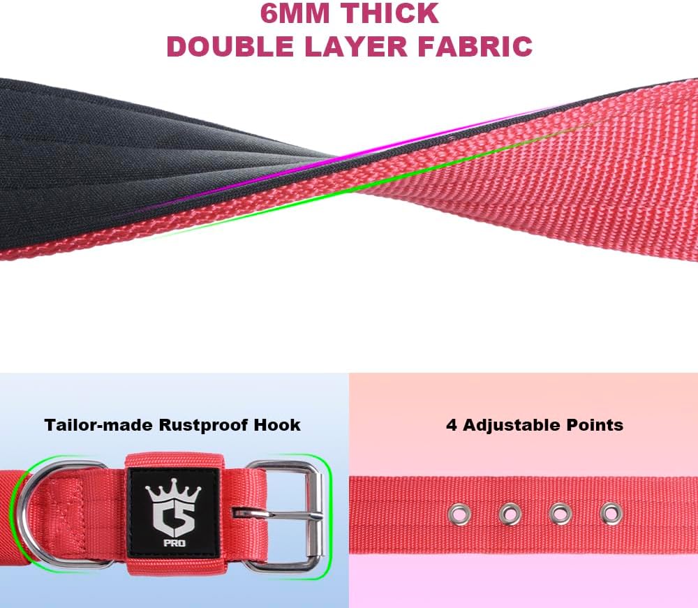 TSPRO Tactical Dog Collar 1.5 Inch Wide Thick Dog Collars with Heavy Duty Metal Buckle, Durable, Strong, Adjustable for Medium to Large Dogs (Camo Pink M)