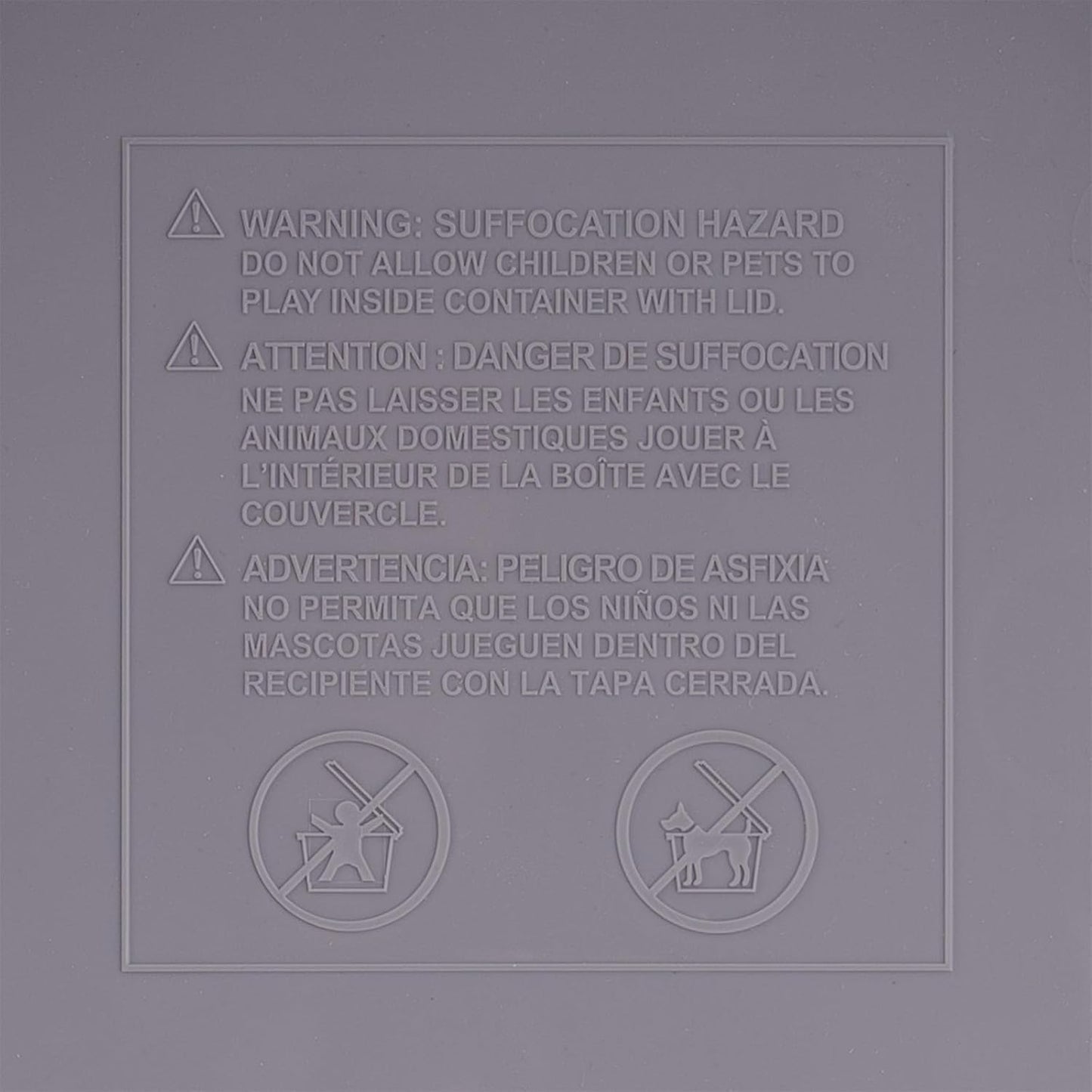 Amazon Basics Airtight Dog Food Storage Container with Scoop and Wheels, 69 QT, Gray