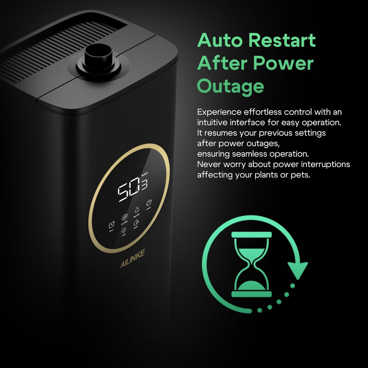 Humidifiers for Plants, 2.1Gal/8L Plant Humidifier Indoor, Reptile Fogger Mister with Precise Temp&Humidity Probe/Expandable Hose, Vivarium/Terrarium/Greenhouse/Grow Tent,12H Timer