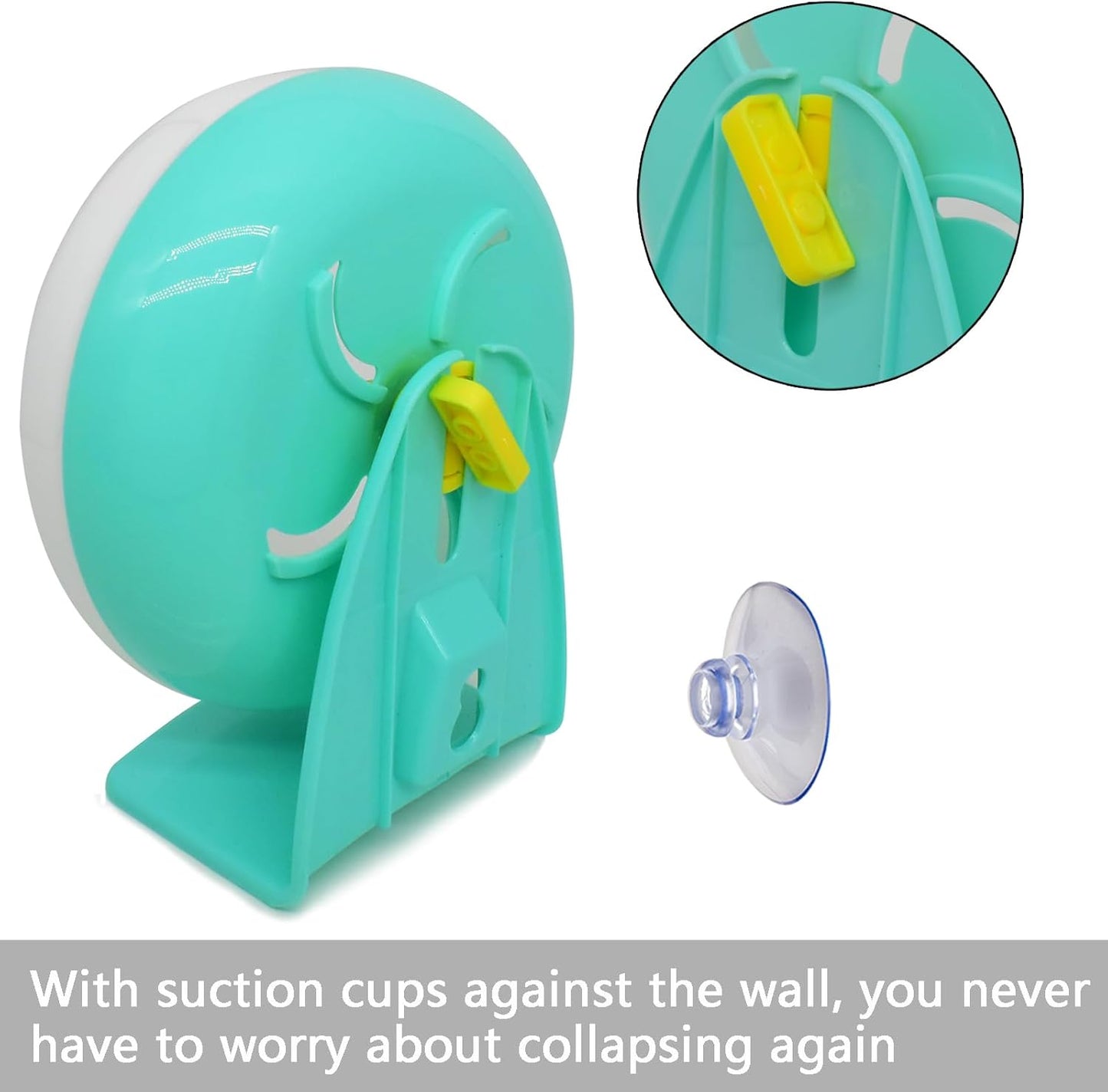 GKYZBB Hamster Wheel, 7 inch Silent Hamster Exercise Running Wheel with Stand,Pet Small Animals Exercise Running Toys,Adjustable Quiet Spinner for Guinea Pigs, Sugar Gliders, Gerbils