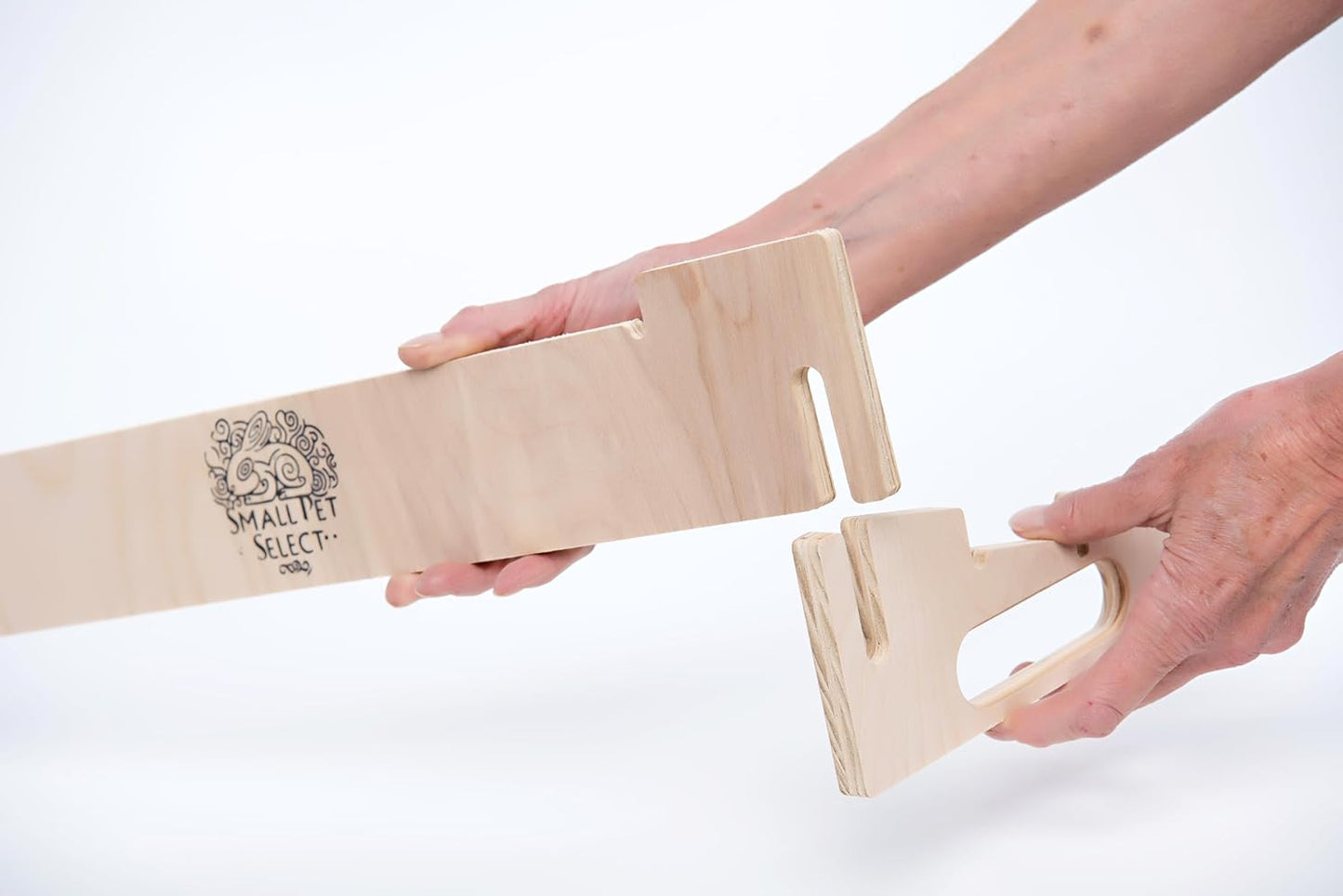 Small Pet Select - Raised Bowl Holder with Three Feeding Bowls for Rabbits, Cats, Dogs, and Other Small Animals