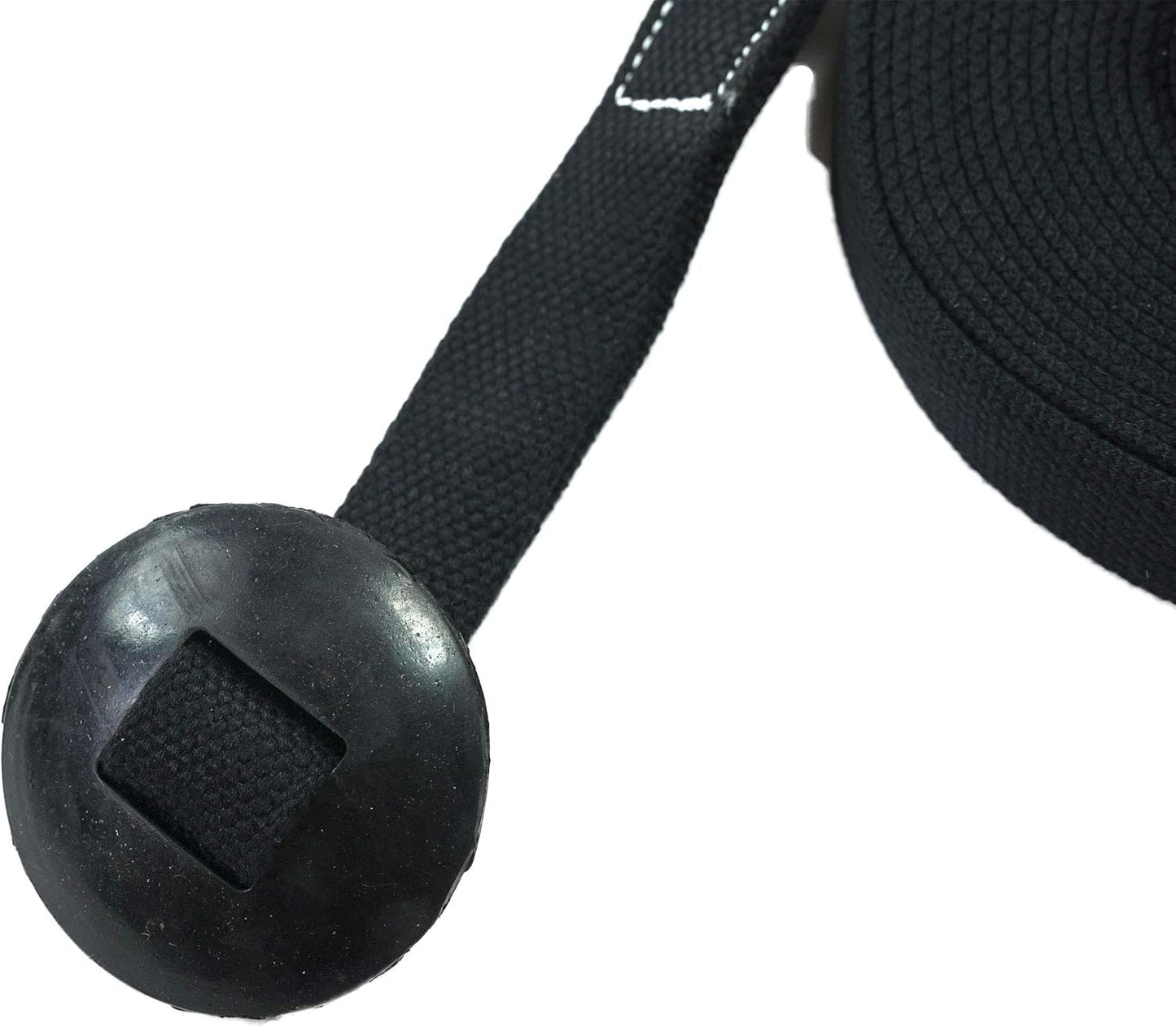 35' Flat Cotton Web Lunge Line with Bolt Snap & Rubber Stop - by Southwestern Equine (35', Black)