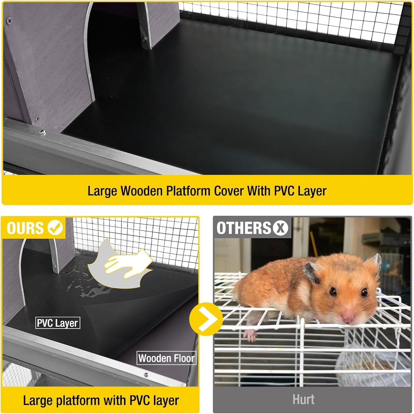Aivituvin Ferret Cage Chinchilla Cage for Rat,Lizard,Squirrel, Chameleon,Gerbils and Other Small Animals