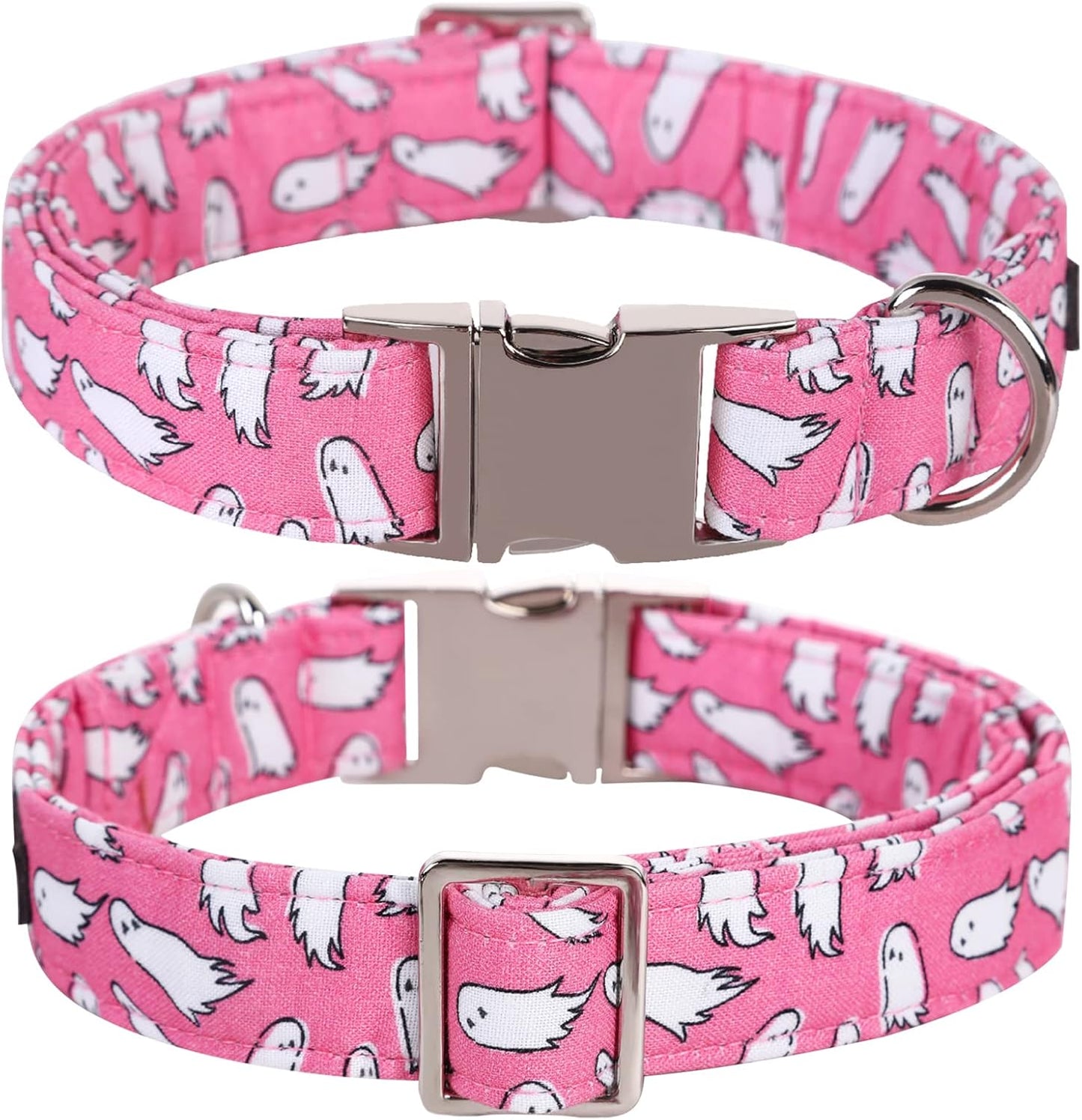 Lionet Paws Dog Collar with Bowtie, Halloween Bowtie for Dogs, Adjustable Comfortable Dog Collar Girl, M, Neck 13.5-22 in