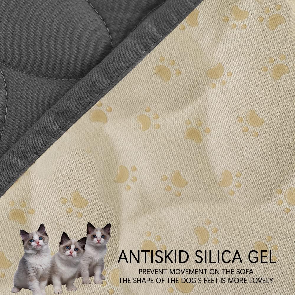 Ameritex Pet Bed Cover Dog Bed Blanket for Sofa and Furniture Waterproof New Pattern Design (40x50 Inch, Dark Grey)