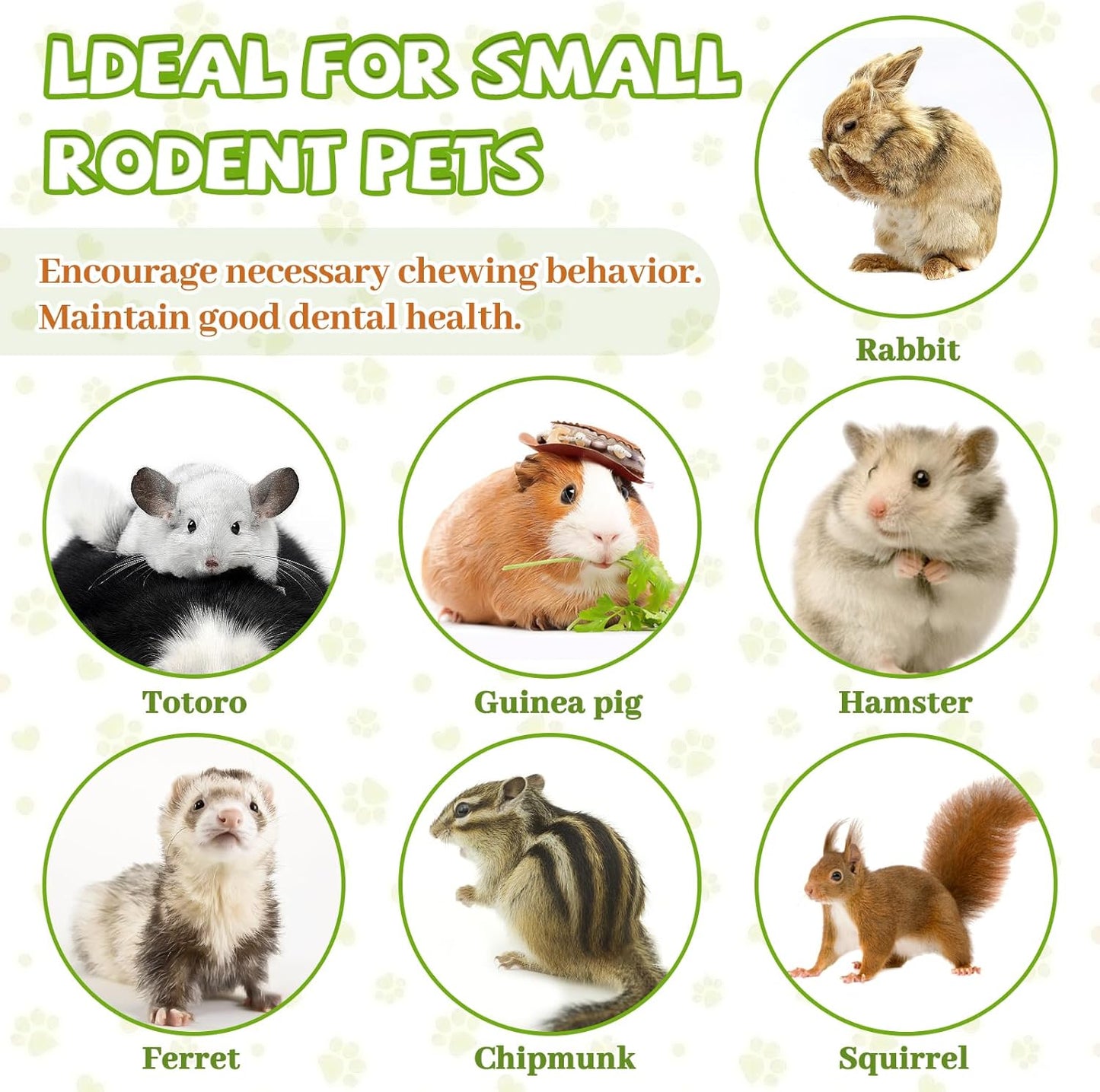 2lb Natural Sweet Bamboo Chew Toys for Small Pets - Organic Molar Sticks with Xylose & Vitamins for Rabbit, Guinea Pig, Hamster - Dental Care & Chewing Entertainment