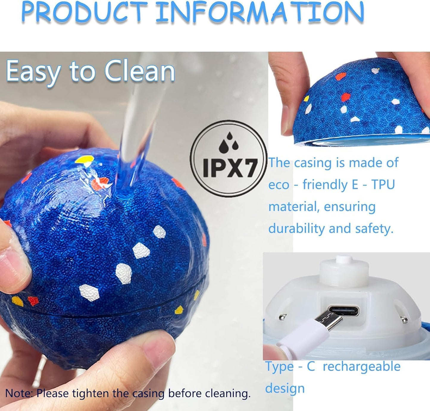 Interactive Dog Toys Dog Balls Activated Automatic Rolling Ball for Puppy Small Medium Dogs Smart Jumping Automatic Moving Bouncing and Rotating Ball Vibrating Keep Them Busy