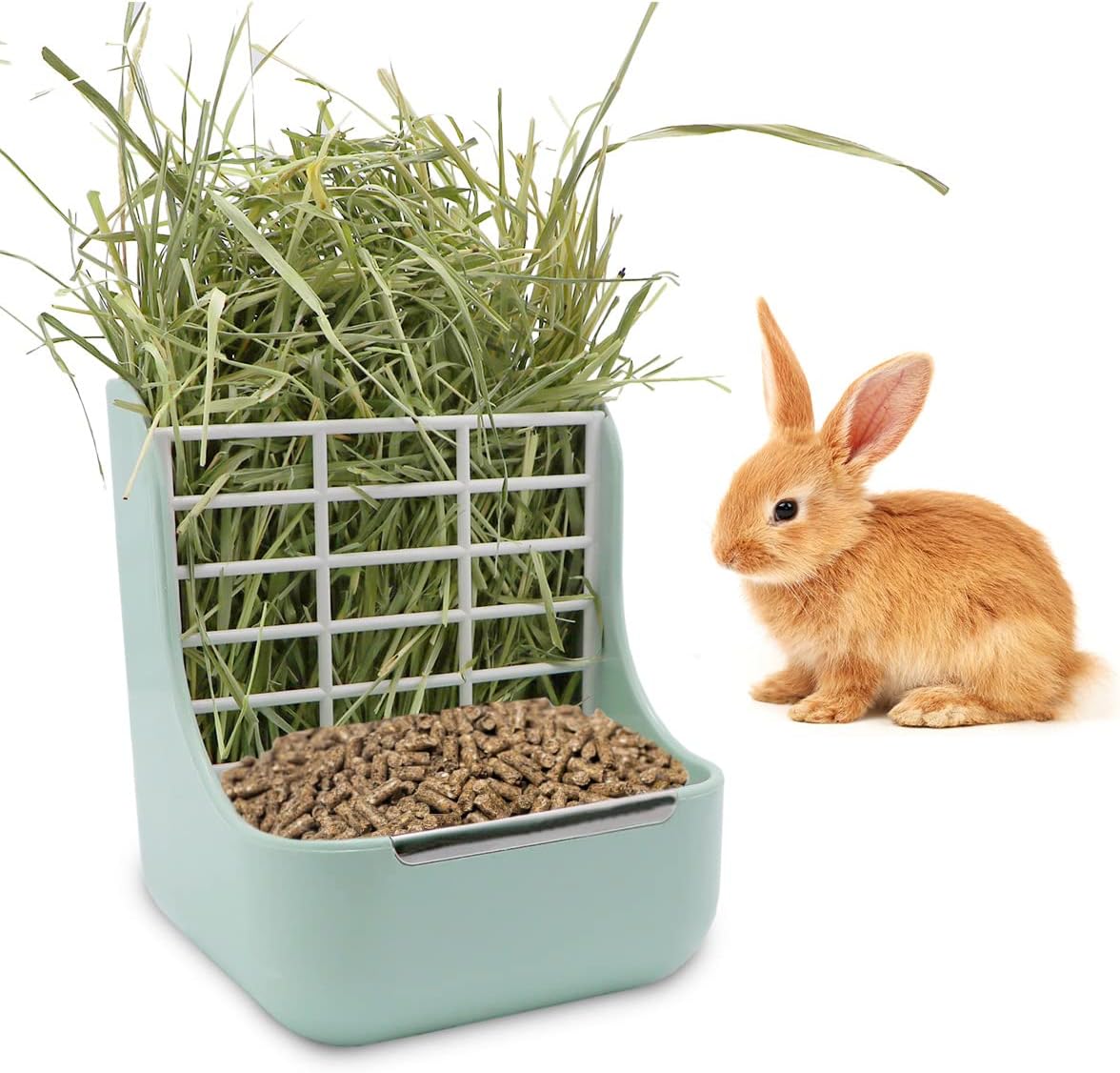 Litewoo Rabbit Hay Feeder Food Bowl Feeding Rack for Small Animal Guinea Pig Chinchilla Bunny Cage Accessories