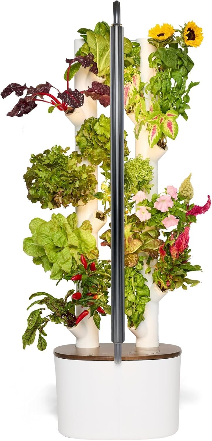 Gardyn Studio Hydroponics Growing System Kit & Vertical Indoor Garden Planter | Smart Herb Garden | Includes 16 Non-GMO Indoor Plants, Herbs, Vegetables & LED Grow Light for Your Home Gardening System