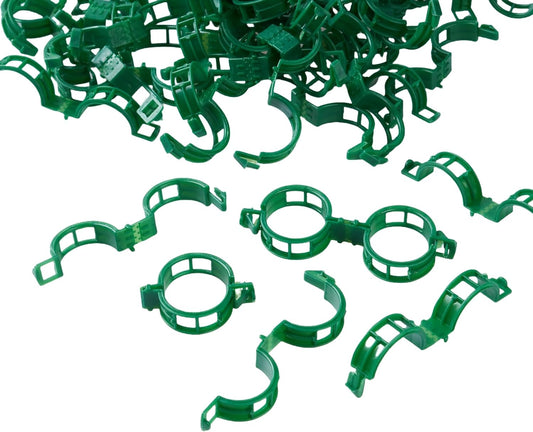 300 Pcs Plant Support Clips,Plastic Clips for Securing Plants,Tomato Vine Clips,Plant Fixing Clips,Garden Clips for Climbing Plants,Grape and Vine Vegetables (300, Green)