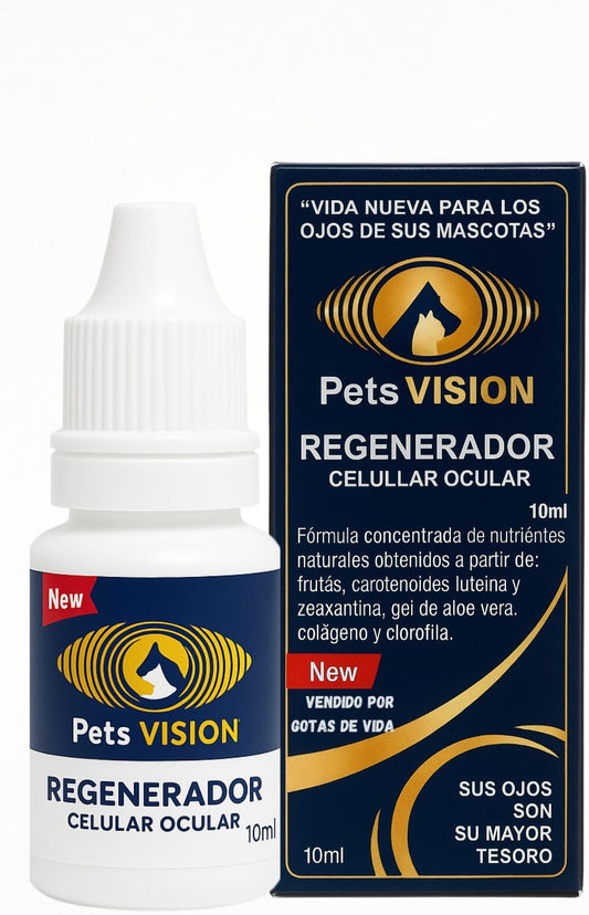 Gotas para Los ojos de Tus mascotas – gotas para Perros y Gatos -Pets Vision. Gotas Suave y Segura para USO de las mascotas– 10 ml