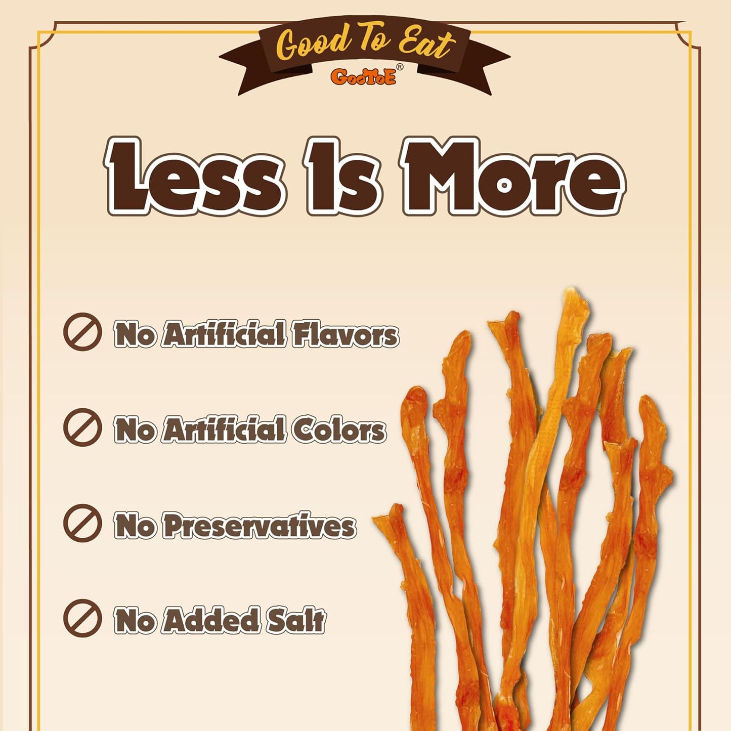 Gootoe Turkey Tendons for Dogs – All-Natural, Hypoallergenic Dog Treats, Rawhide Alternative, Long Lasting Puppy Chews, Healthy Dog Treats for Small Breeds, Strips, 16 oz Pack (1 lb)