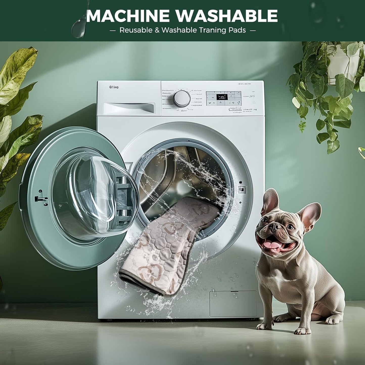 FXW Washable Pee Pads for Dogs, Puppy Pads with Super Absorbent, Specifically Designed for Whelping Box, 32" Round, Khaki, 2 Packs