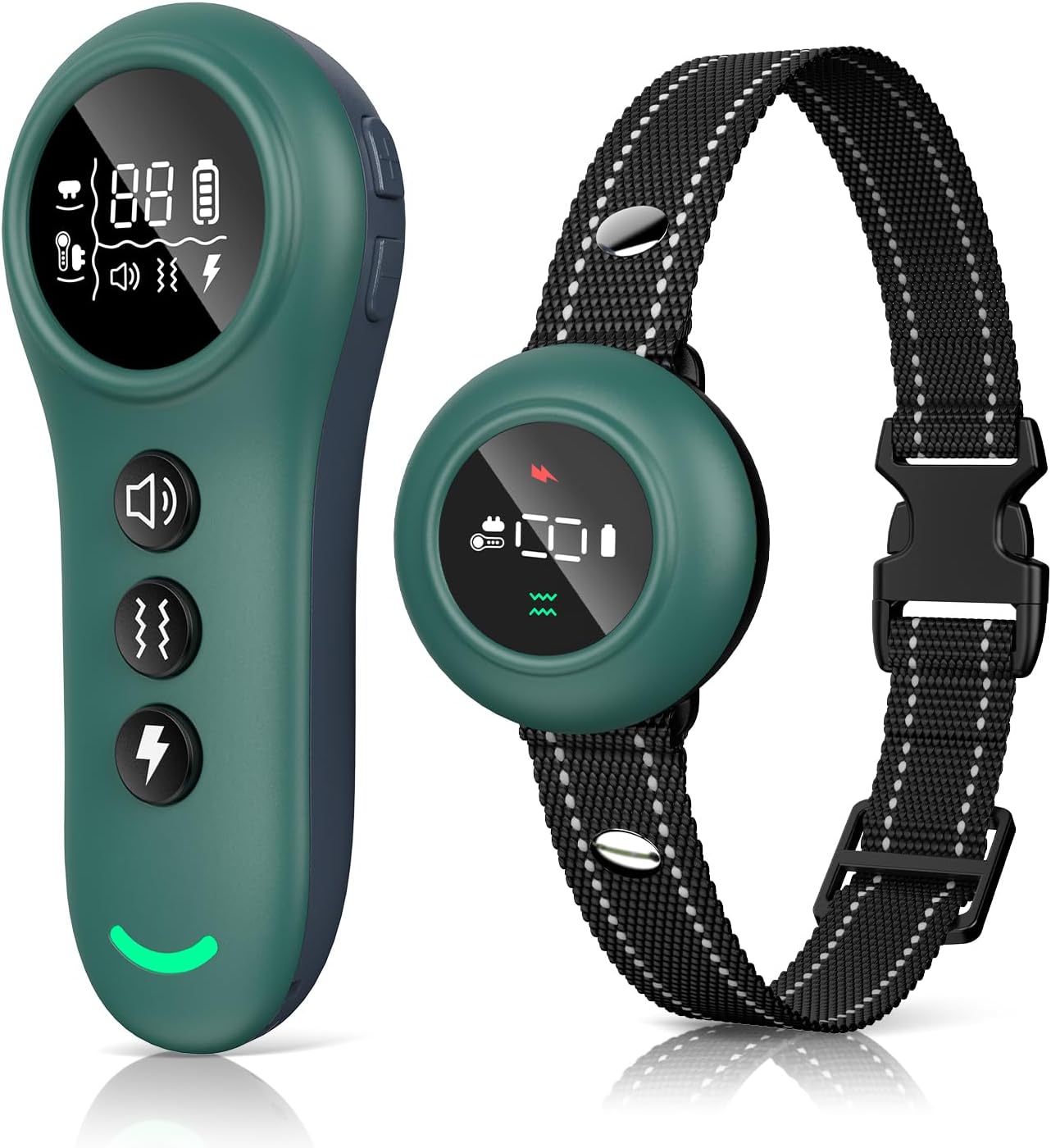 [New 2025] 2-in-1 Dog Shock Collar & Bark Collar – 3300FT Dog Training Collar with Remote, Automatic Anti-Barking, 5 Adjustable Sensitivity Levels, IP67 Waterproof E-Collar for Small Medium Large Dogs