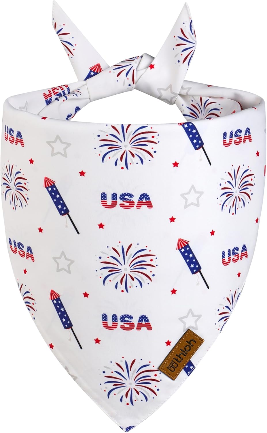 4th of July Dog Bandanas - 2 Pack Reversible American Flag Pet Scarf for Boy and Girl | Premium Durable Fabric | USA Patriotic Bandana for Small Medium Large and Extra Large Dogs (X-Large)