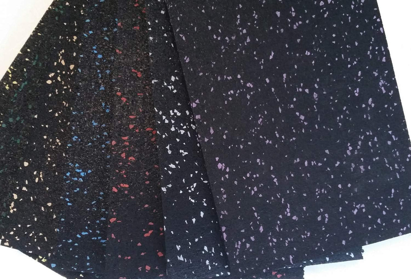 American Floor Mats 1/4in (7mm) Thick 10% Blue/Grey 4' x 5' Heavy Duty Rubber Rolls, Protective Exercise Mats, Home Gym Rubber Flooring