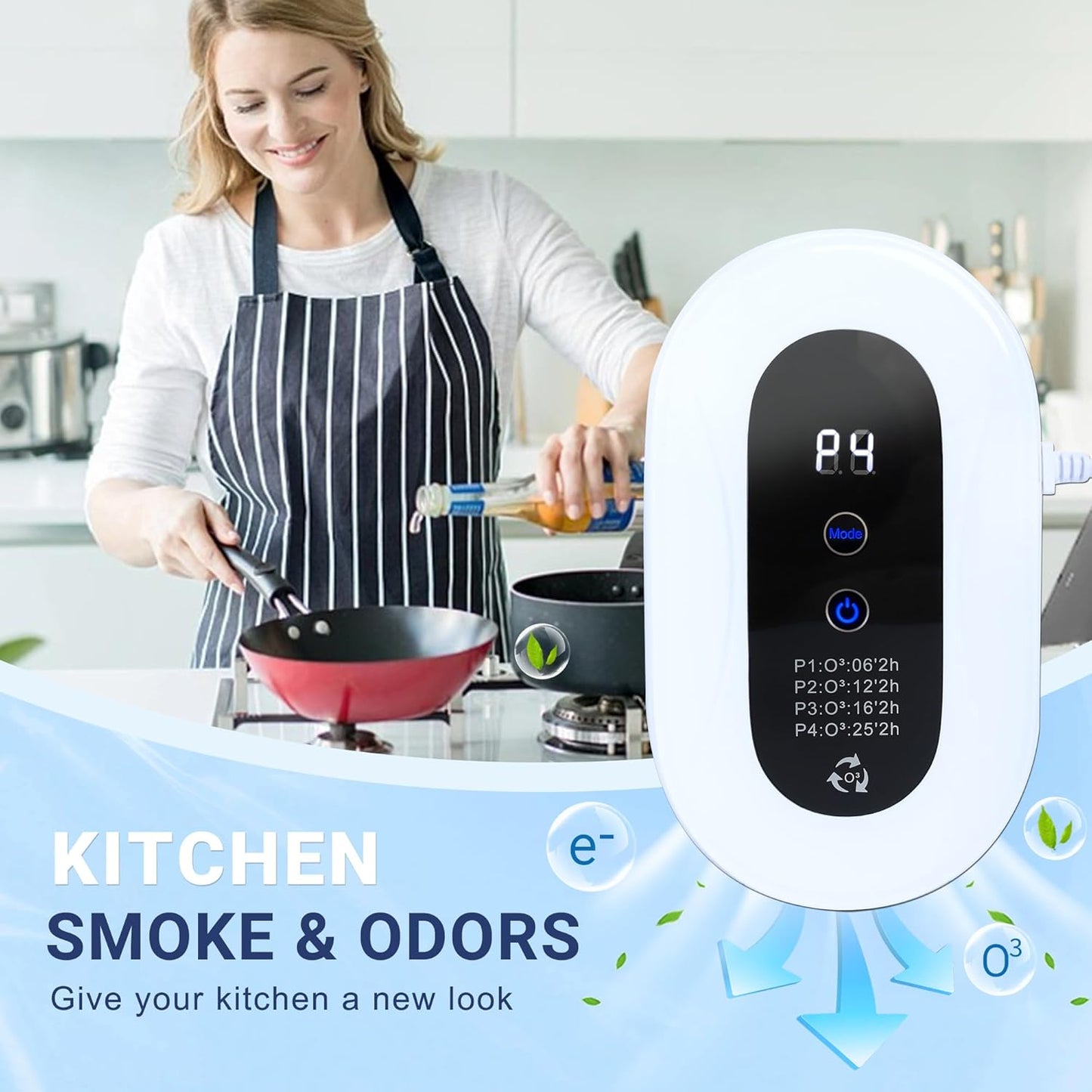 Home Air Purifier for 99% Strong Odor Pets Pooph Cat Litter Deodorizer Plug in Ionizers Air Freshener for Pets Litter Box Bathroom Kitchen Toilet Shoe Cabinet(1)