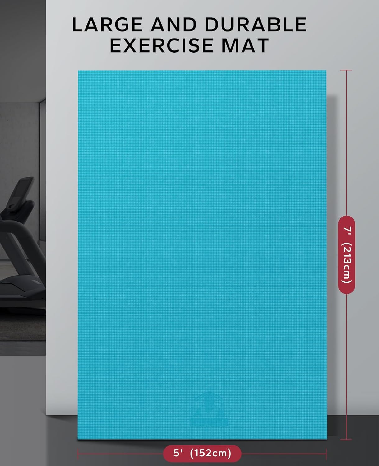 HAPBEAR Extra Large Exercise Mat-7'x5'/6'x8'/6'x9'/6'x10'/6'x12'x8mm(1/3 inch),Non-Slip, Ultra Durable, Thick Workout Mats for Home Gym Flooring Cardio, Yoga Mats for Fitness, High-Density Exercise Mat, Shoes-Friendly