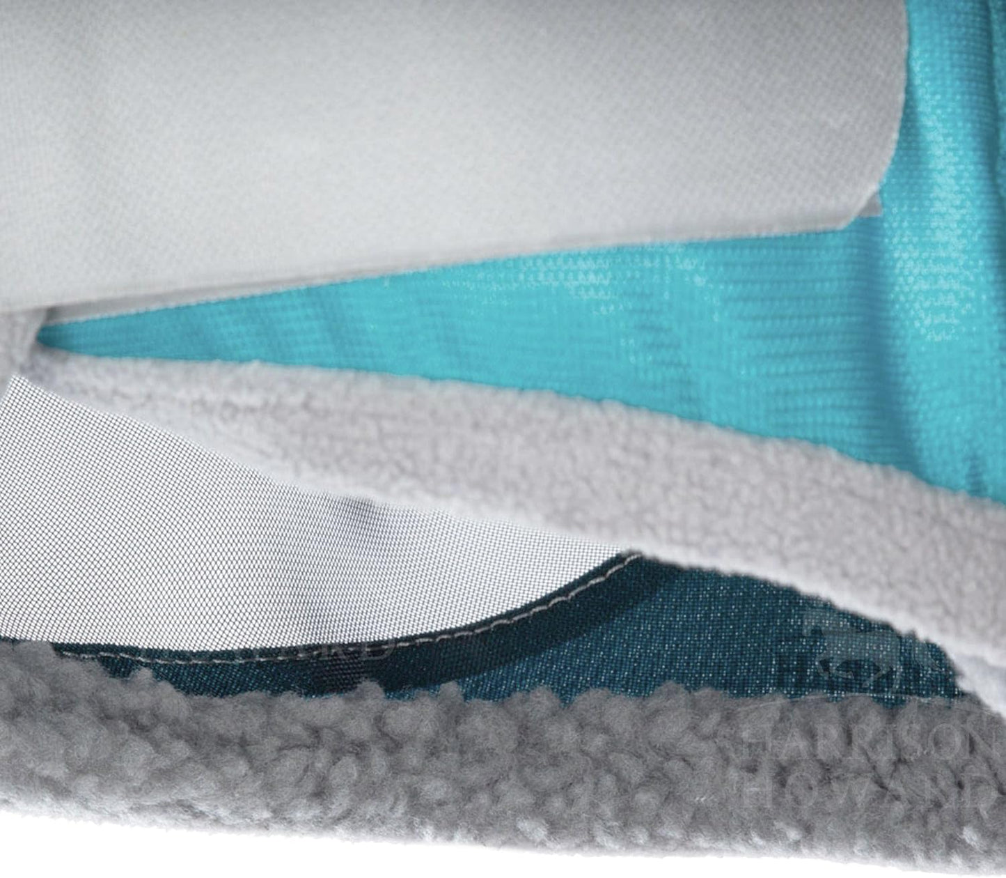 Harrison Howard CareMaster Pro Luminous Horse Fly Mask Standard with Ears UV Protection for Horse Summer Mint Full Size