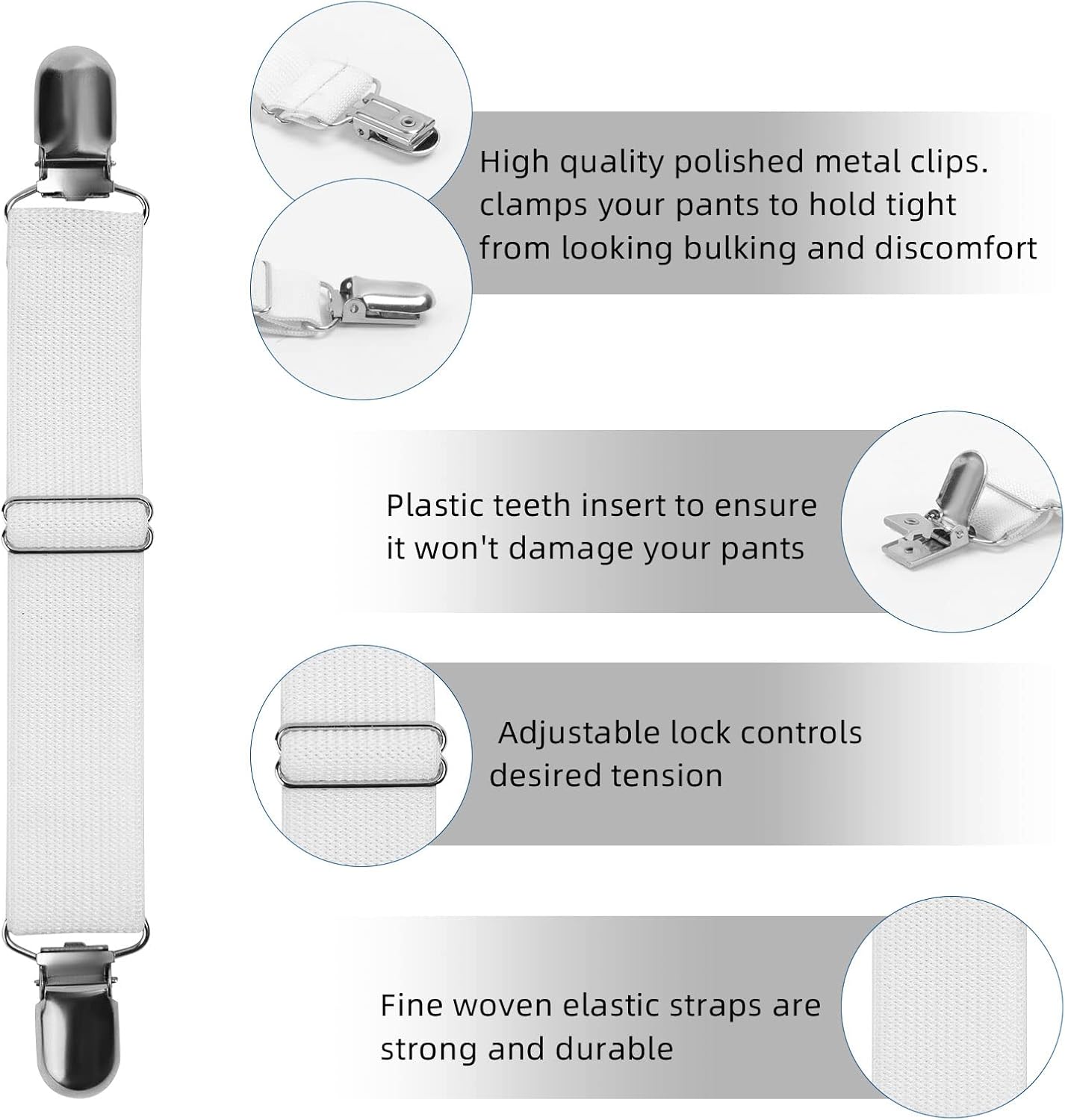 Adjustable Boot Straps Pant Stirrups Clips Boot Clips