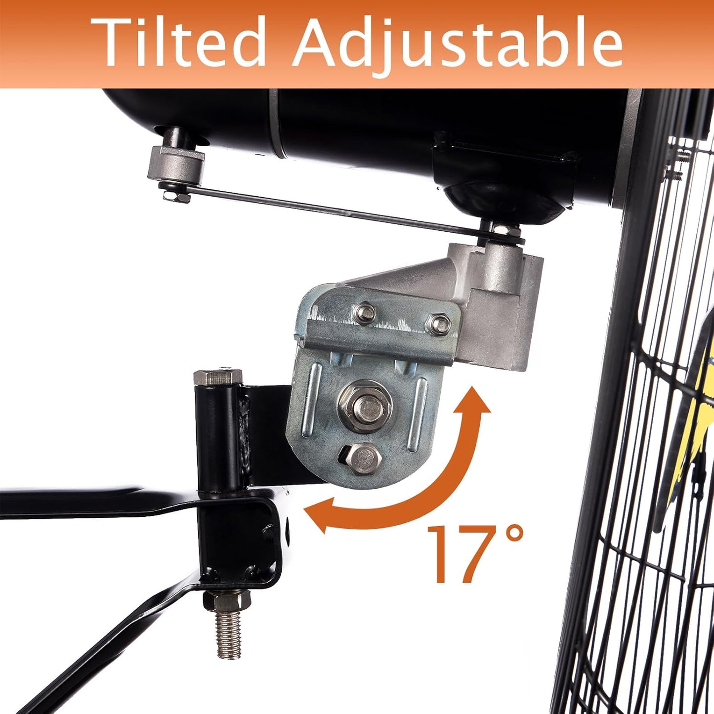 HiCFM 24" Oscillating Wall Fan, 8900 CFM High Velocity Industrial Wall Mounted Heavy Duty Shop Fans with 3 Speed Settings 80° Oscillation for Outdoor Commercial Garage Warehouse workshops Factory