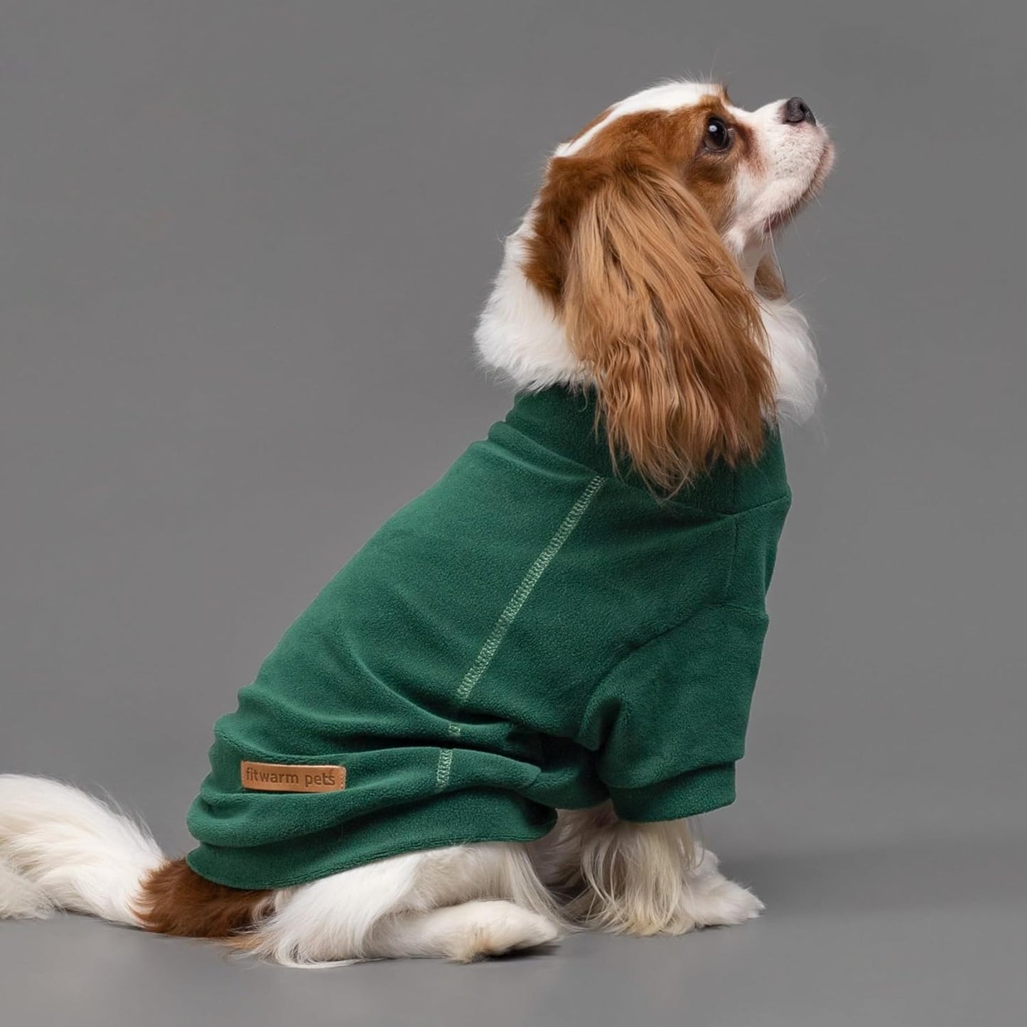 Fitwarm 3 Pack Fleece Dog Sweater, Turtleneck Dog Sweatshirt, Dog Winter Clothes for Small Dogs Boy Girl, Pet Pullover Jumper, Cat Apparel, Dark Green, Teal Green, Olive Green, Small