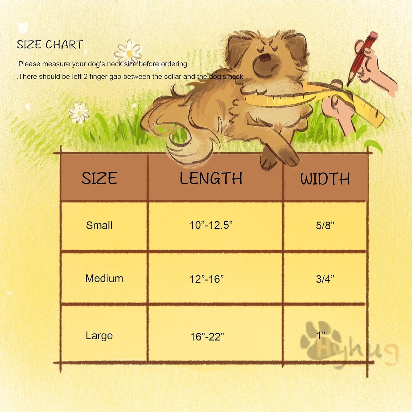 Hyhug Pets Classic Regular Dog Collar with Easy to Put On and Off Buckle. (Large, Lime Green)