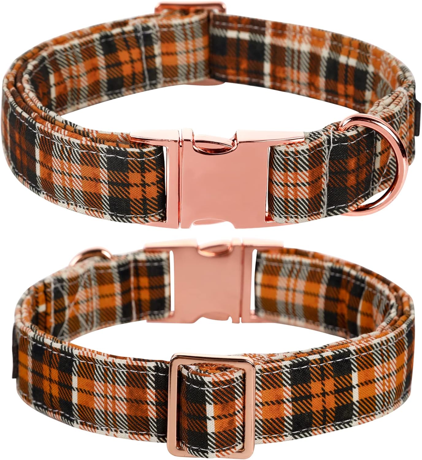 Lionet Paws Halloween Dog Collar with Bowtie - Cute Cotton Adjustable Fall Bowtie Dog Collar with Metal Buckle for Small Medium Large Dog Girl Boy Gift, XL, Neck 16-26in