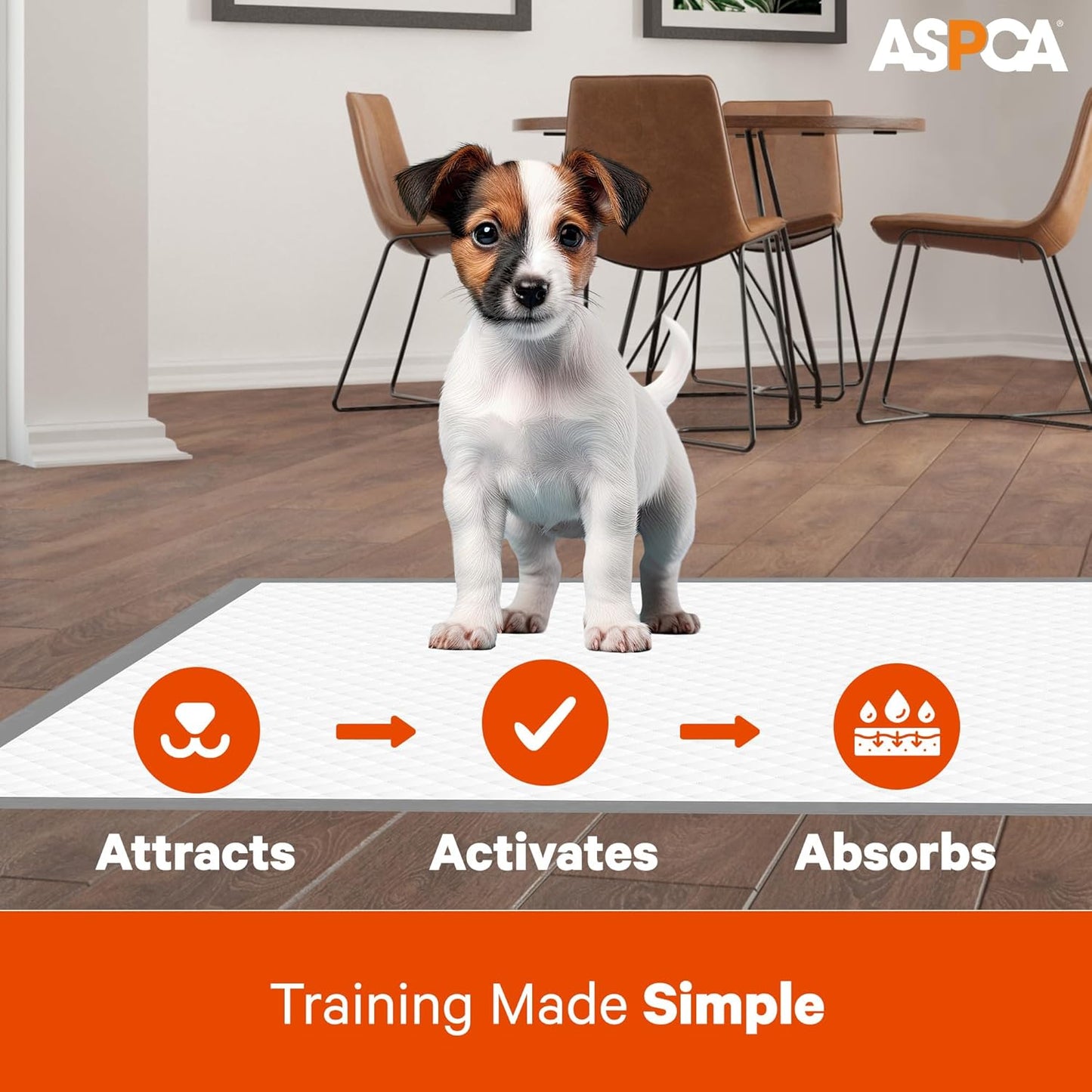 AS62930 Dog Training Pads, Pack of 100, Gray, 22" x 22" - Pack of 100