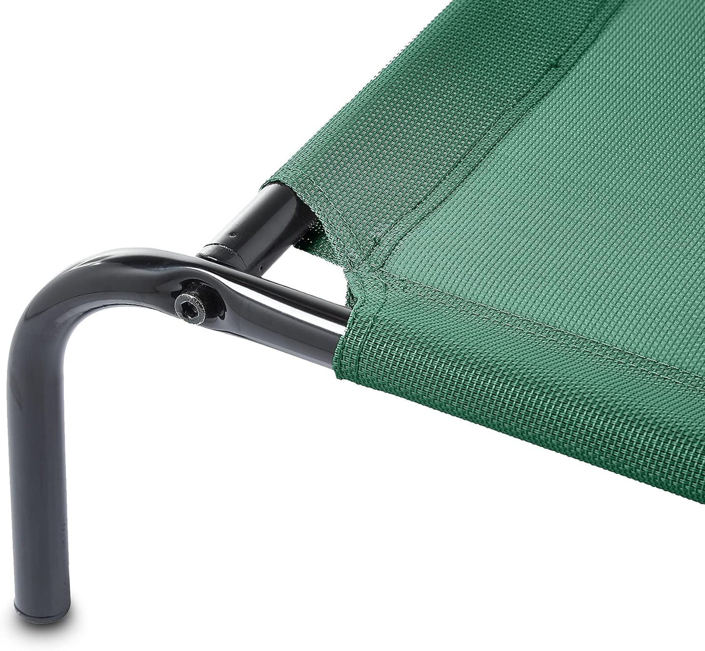 Amazon Basics Cooling Breathable Elevated Dog Bed with Metal Frame for Medium Dogs, 43 x 26 x 7.5 Inch, Green