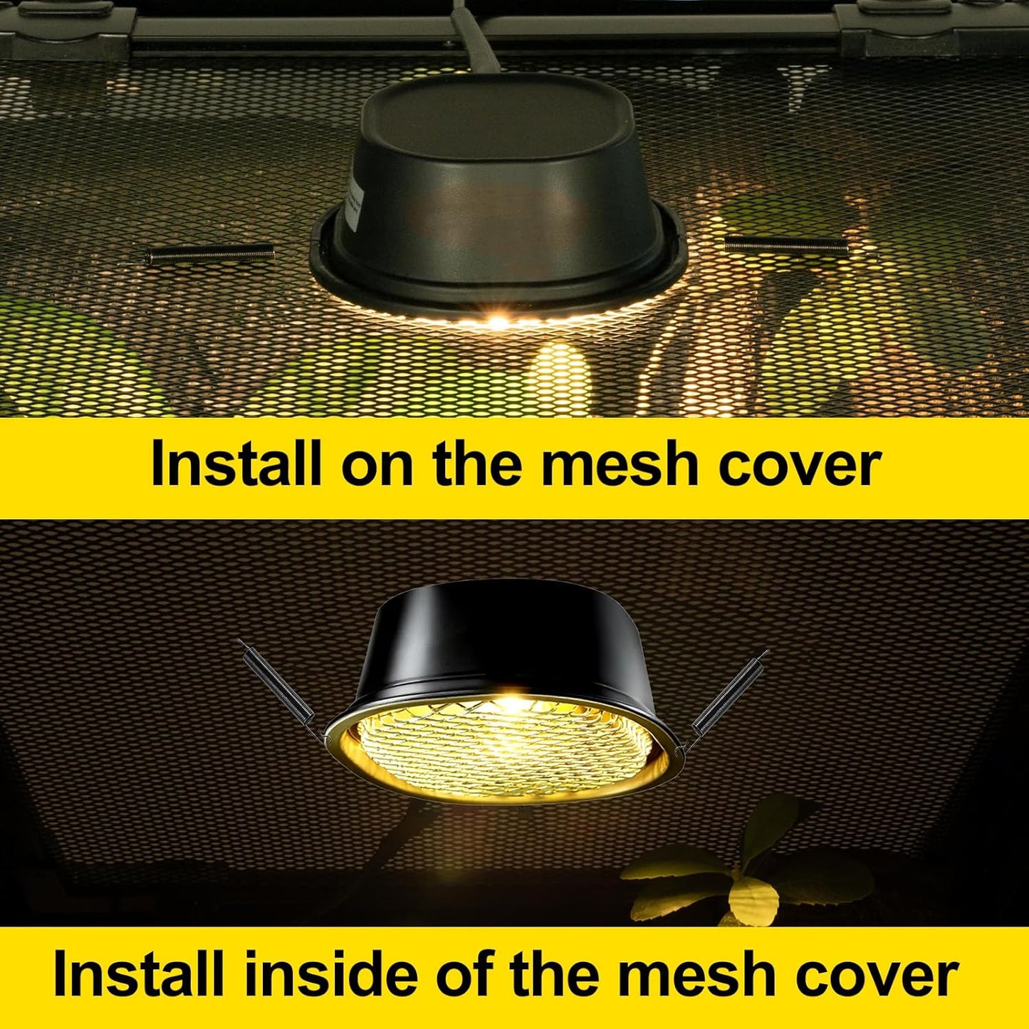 G9 Reptile Heat Lamp Combo Kit- 50W UVA Basking Bulb & Low Profile Tank Hood for Bearded Dragons Turtles Lizards Leopard Geckos | Terrarium Heating Lamp with Safety Mesh & Warm White Bulb